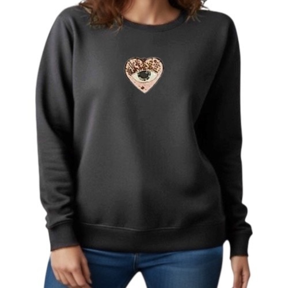 TORRID Sweatshirt with Heart-Eye‎ Embellishment NWT  Size 1X
